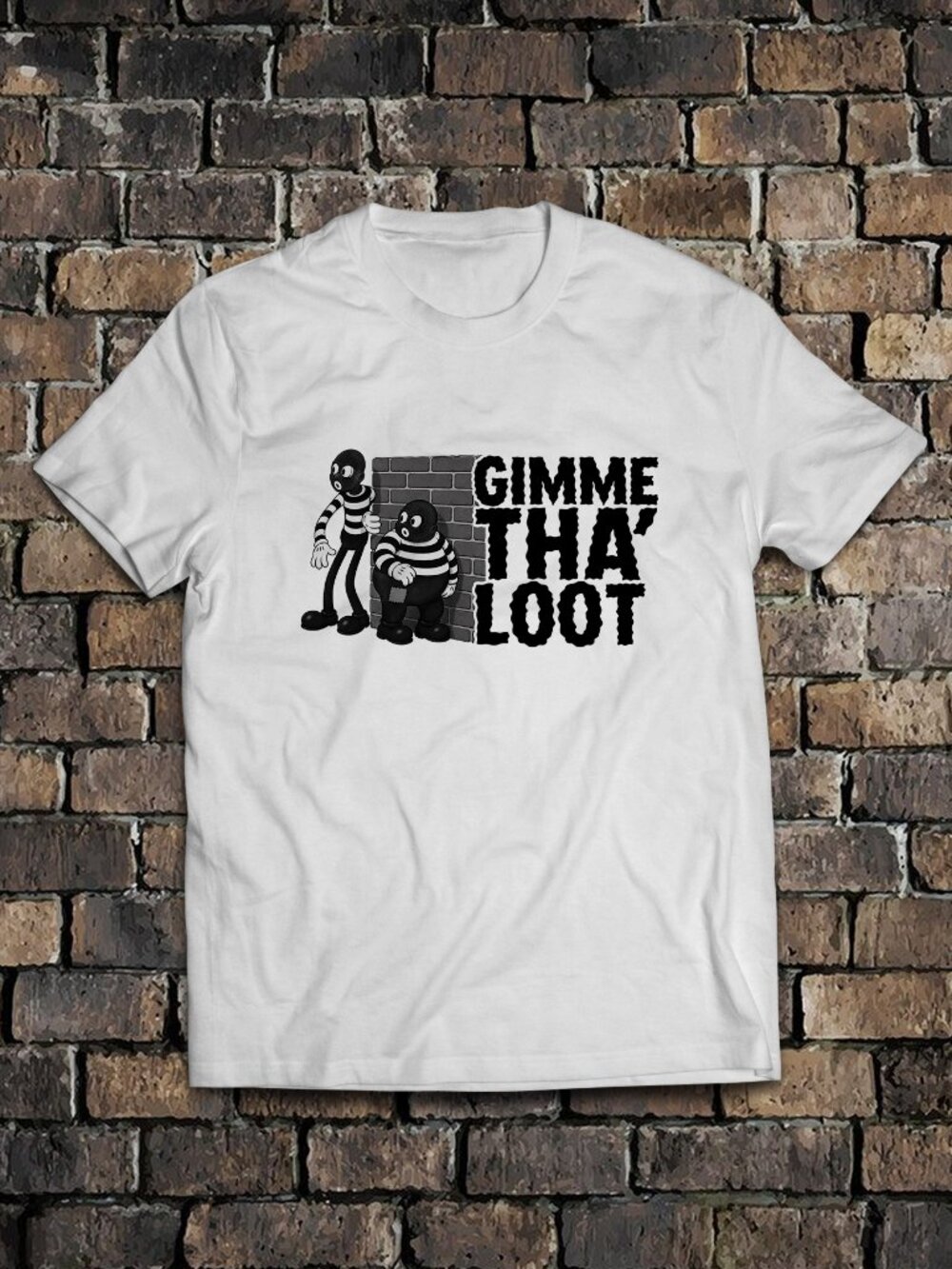 Gimme Tha Loot Robber Vintage Art Tee